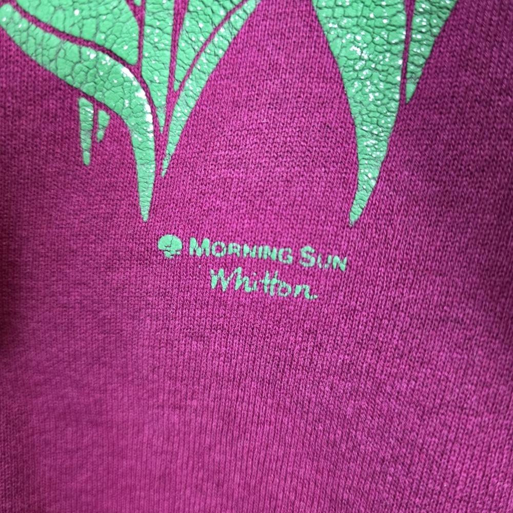 Morning Sun Whitton Purple Tulips Flowers Grandmacore Collared Sweater Size 2XL - Picture 3 of 5